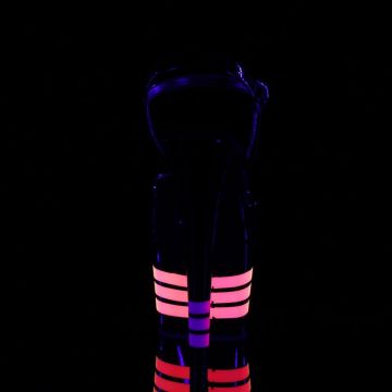 ADORE-709UVLN Sexy boty se svítícími pruhy Pleaser - zadní pohled ADORE-709UVLN Sexy boty se svítícími pruhy Pleaser - zadní pohled