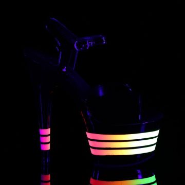 ADORE-709UVLN Sexy boty se svítícími pruhy Pleaser - vnější pohled ADORE-709UVLN Sexy boty se svítícími pruhy Pleaser - vnější pohled