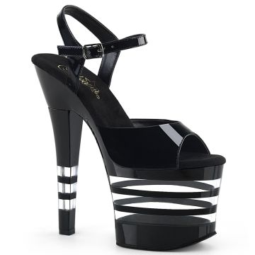 RADIANT-709LN Černé sexy boty Pleaser