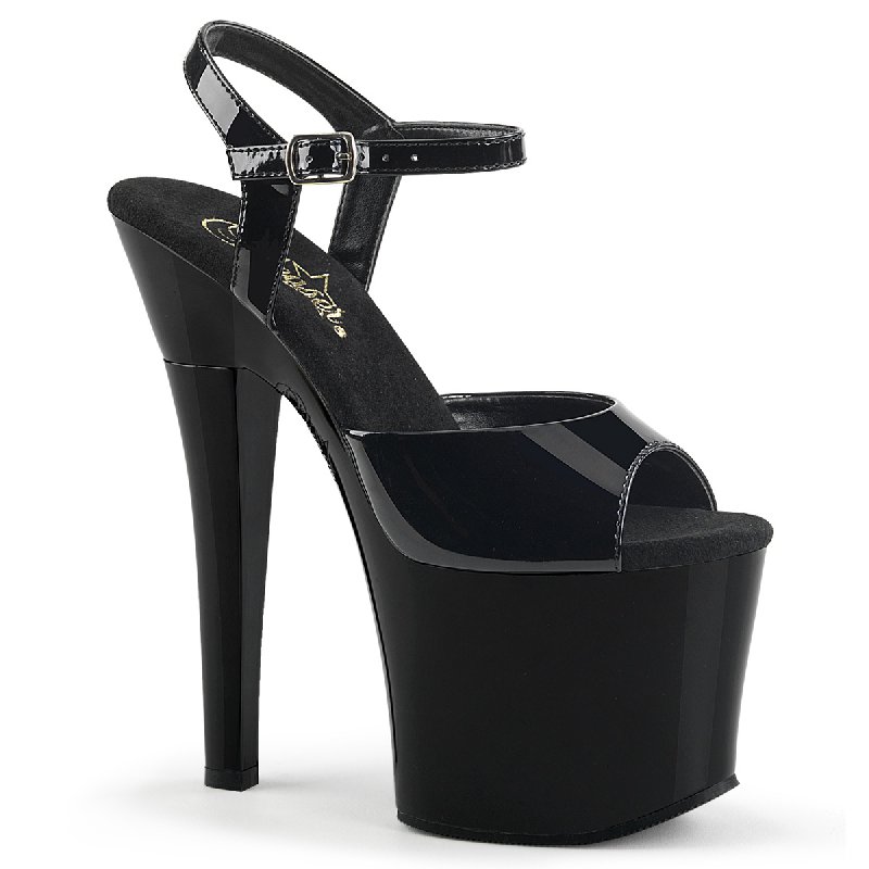 RADIANT-709 Černé sexy sandály