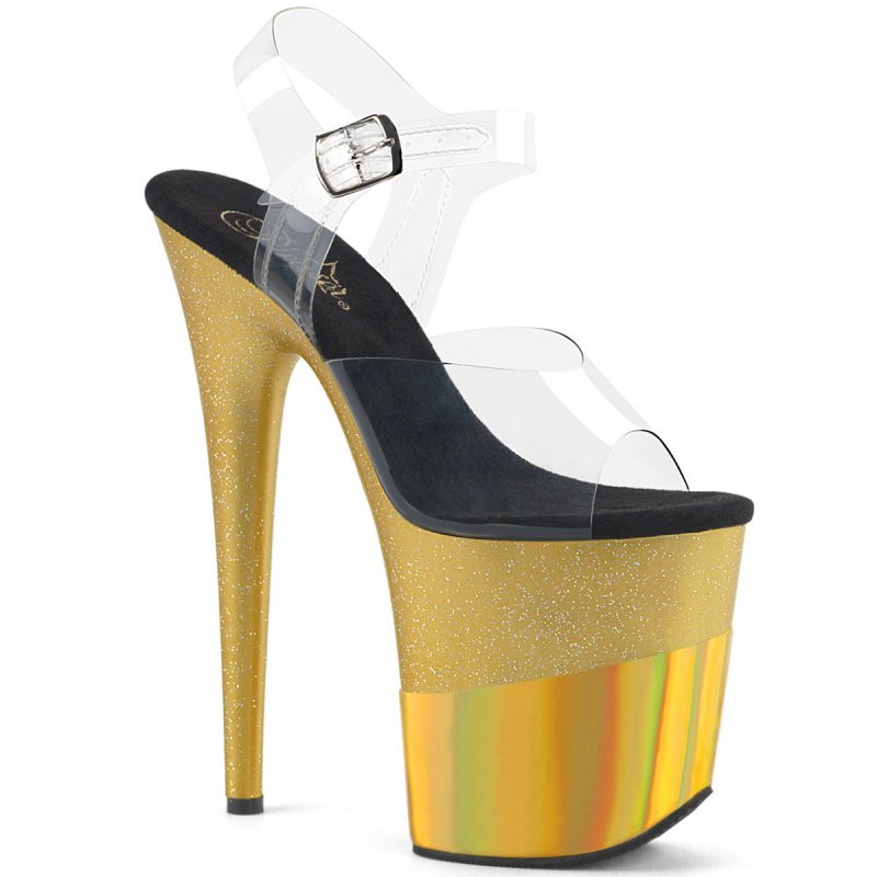FLAMINGO-808-2HGM Zlaté sexy boty
