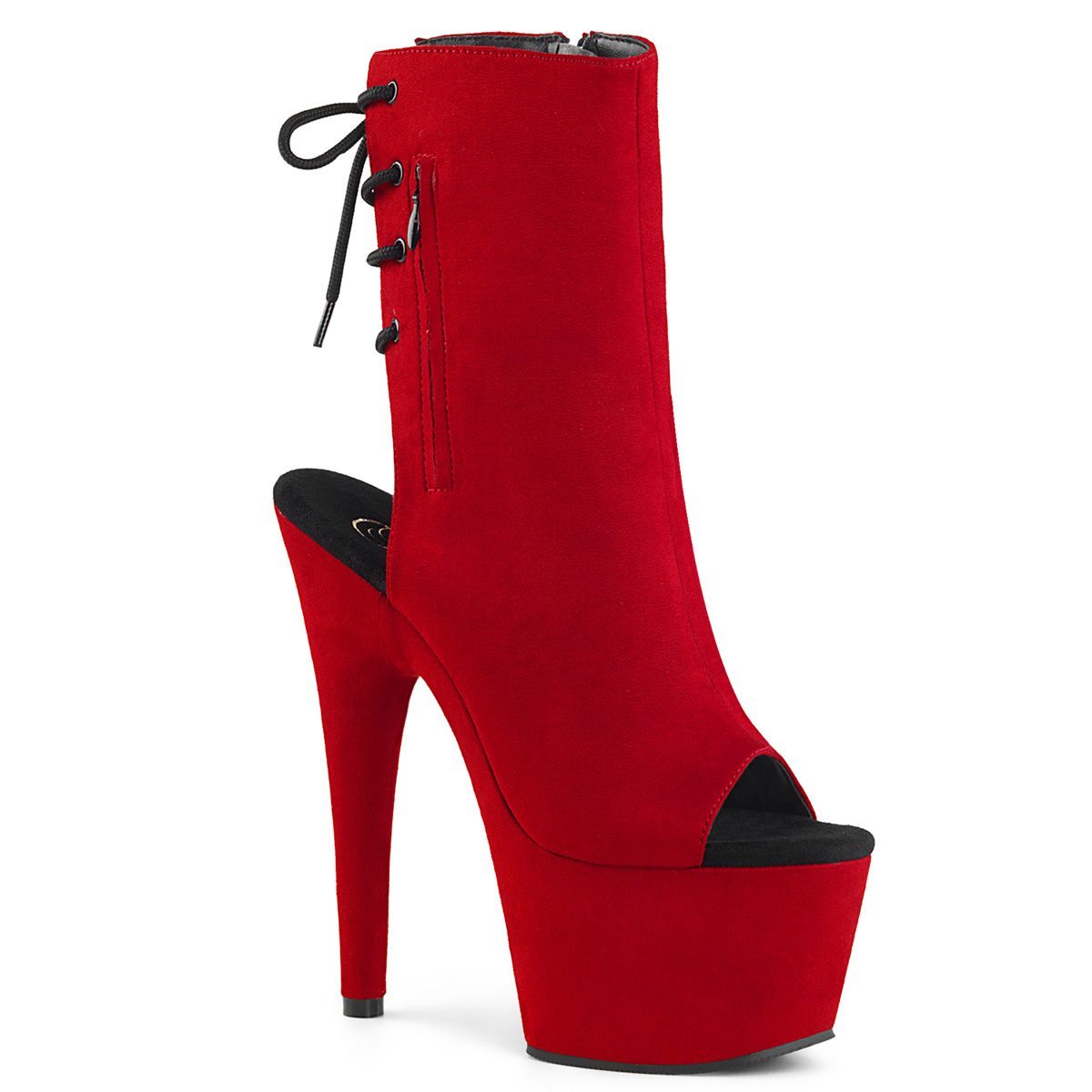 ADORE-1018FS Červené semišové kozačky | ADORE-1018FS Pleaser