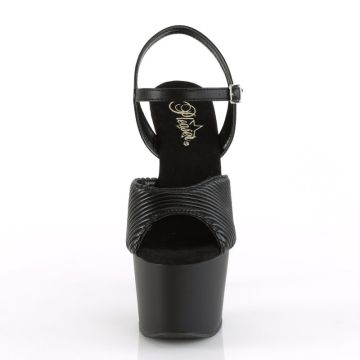 ADORE-709 Černé pole dance boty Pleaser - přední pohled ADORE-709 Černé pole dance boty Pleaser - přední pohled