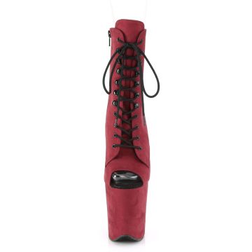 FLAMINGO-1021FS Rudé kozačky Pleaser Pleaser - přední pohled FLAMINGO-1021FS Rudé kozačky Pleaser Pleaser - přední pohled