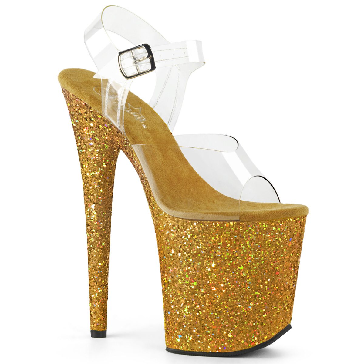 FLAMINGO-808LG Zlaté sandály Pleaser | FLAMINGO-808LG Pleaser