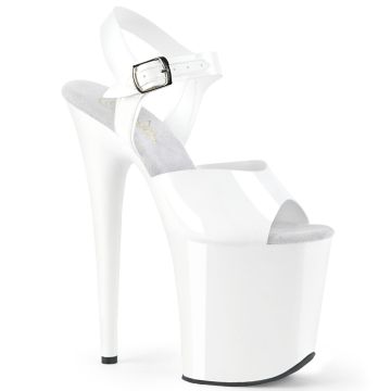 Boty v nadměrné velikosti FLAMINGO-808N Bílé sexy Pleaser