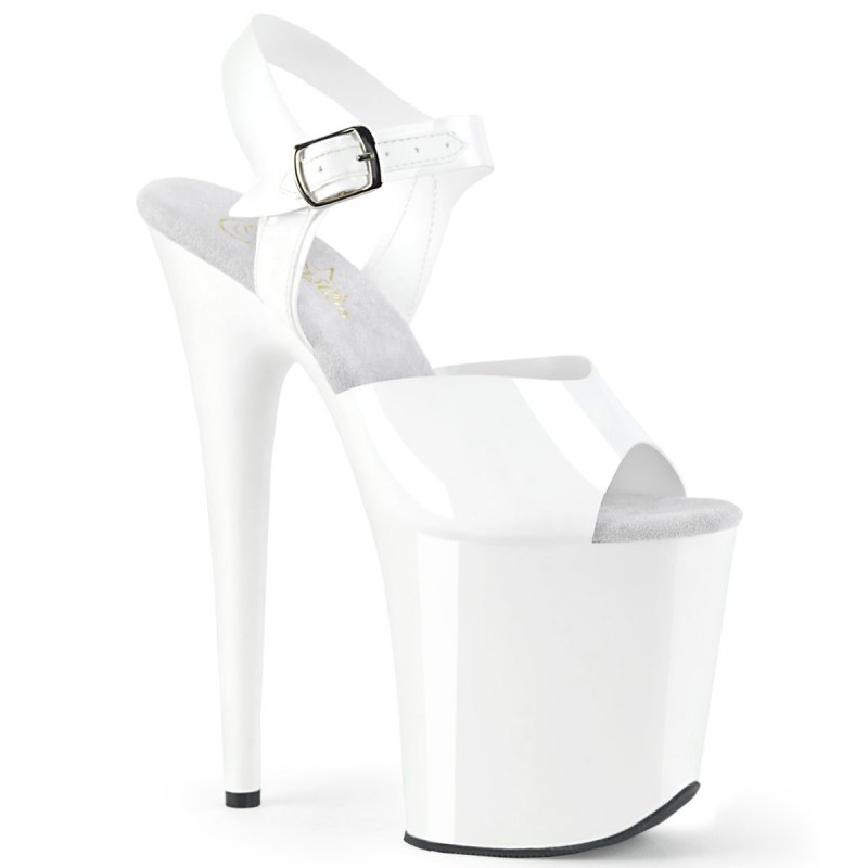 FLAMINGO-808N Bílé sexy boty