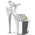 FLAMINGO-809MMRS Stříbrné sexy boty