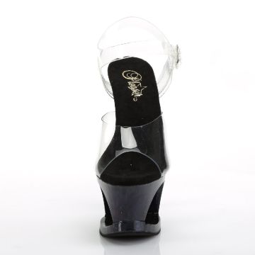 MOON-708HSP Modré sexy boty Pleaser - přední pohled