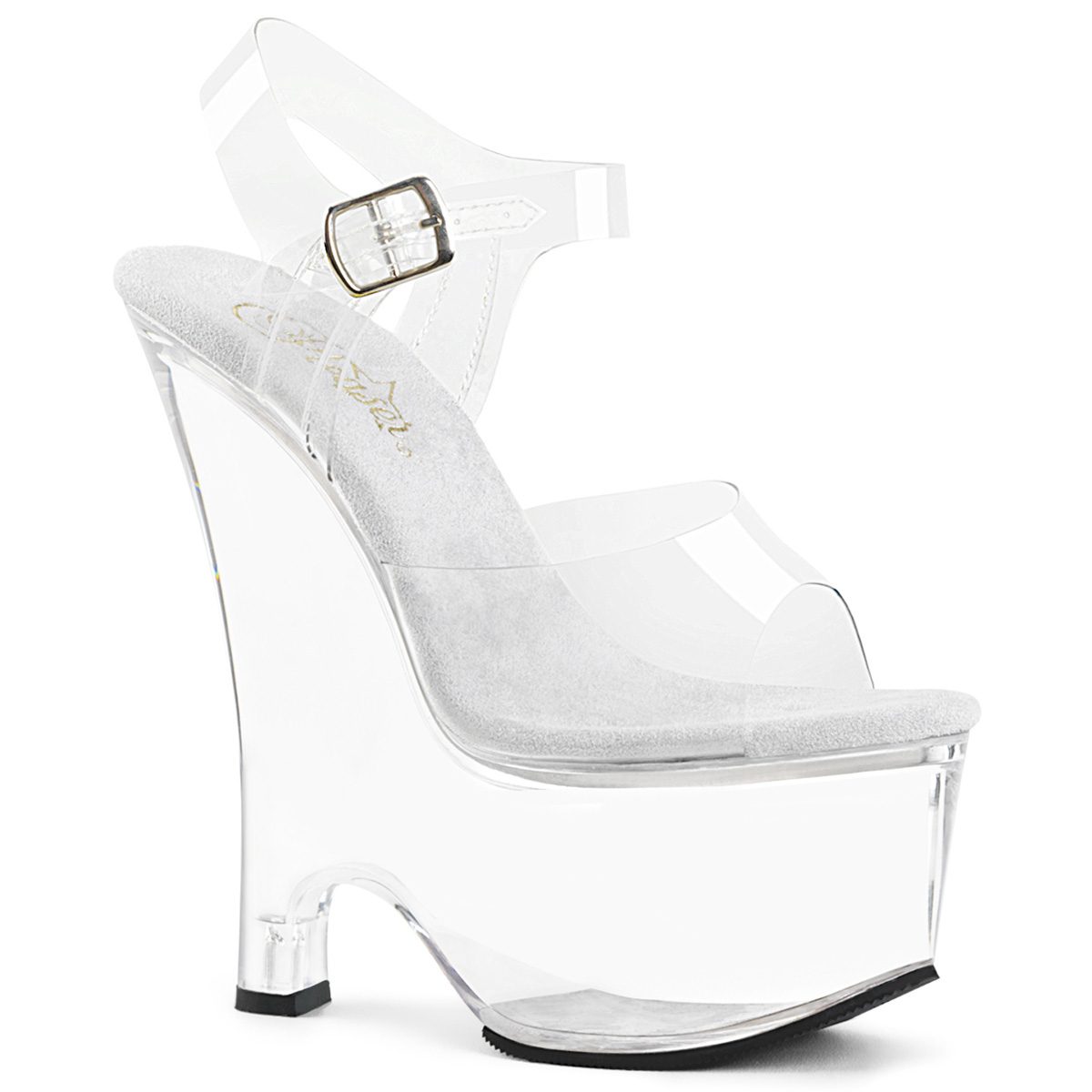 BEAU-608 Průhledné sexy boty na klínku | BEAU-608 Pleaser