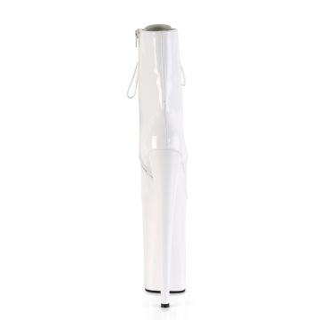 BEYOND-1020 Bílé kozačky Pleaser - zadní pohled BEYOND-1020 Bílé kozačky Pleaser - zadní pohled