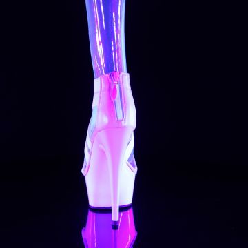 DELIGHT-669 Bílé páskové sexy boty Pleaser - zadní pohled DELIGHT-669 Bílé páskové sexy boty Pleaser - zadní pohled