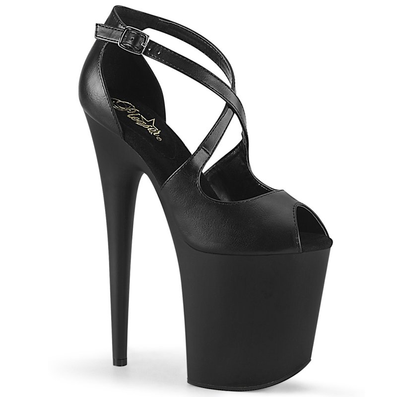 FLAMINGO-821 Černé sexy boty Pleaser