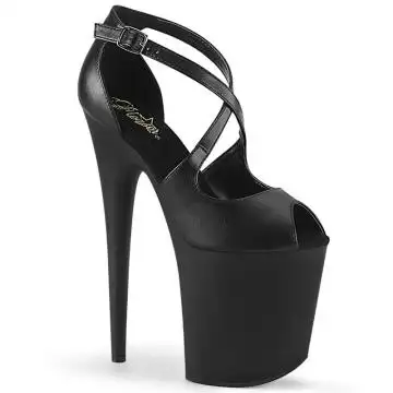 FLAMINGO-821 Černé sexy boty Pleaser