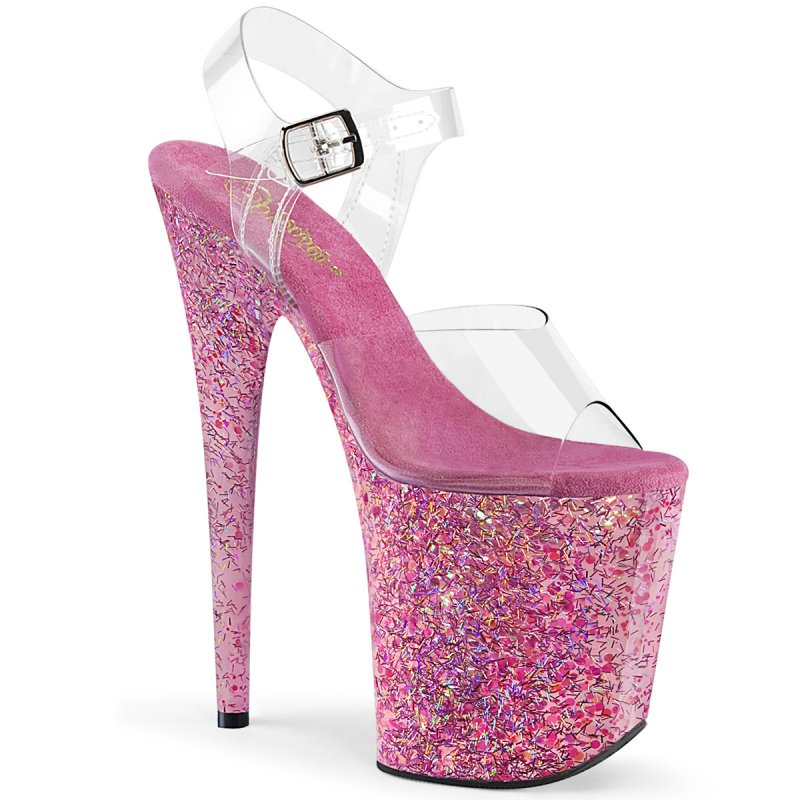 FLAMINGO-808CF Růžové sexy boty