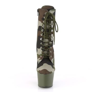 ADORE-1020CAMO Armádní kamufláž kozačky Pleaser Pleaser - přední pohled