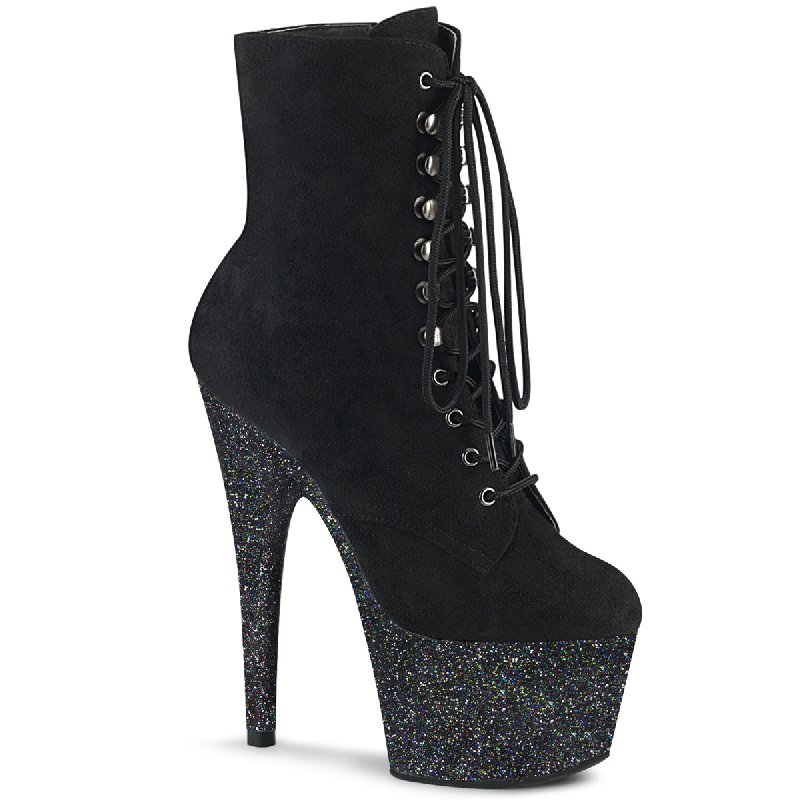 ADORE-1020FSMG Černé taneční kozačky Pleaser
