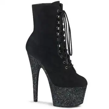 ADORE-1020FSMG Černé taneční kozačky Pleaser