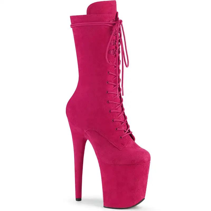 FLAMINGO-1050FS Růžové taneční kozačky Pleaser