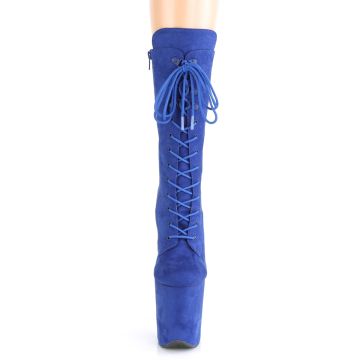 FLAMINGO-1050FS Modré taneční kozačky Pleaser - přední pohled FLAMINGO-1050FS Modré taneční kozačky Pleaser - přední pohled