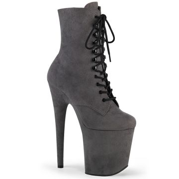 FLAMINGO-1020FS Šedivé taneční kotníčkové kozačky Pleaser FLAMINGO-1020FS Šedivé taneční kotníčkové kozačky Pleaser