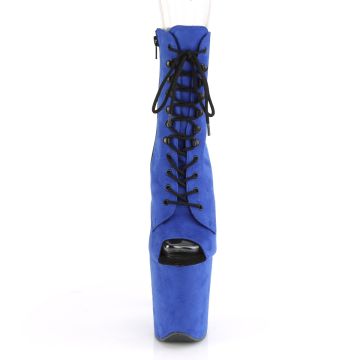 FLAMINGO-1021FS Modré taneční kozačky Pleaser - přední pohled FLAMINGO-1021FS Modré taneční kozačky Pleaser - přední pohled