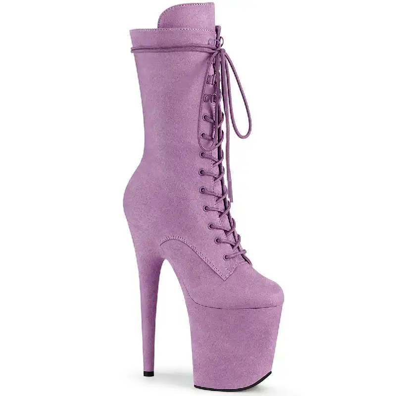 FLAMINGO-1050FS Semišové kozačky Pleaser