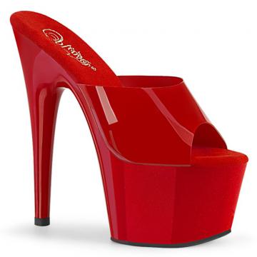 ADORE-701N Červené sexy pantofle