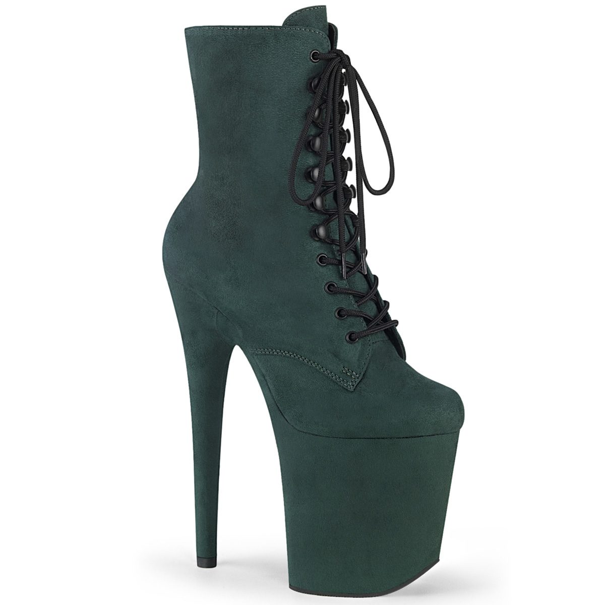 FLAMINGO-1020FS Sexy zelené semišové kozačky | FLAMINGO-1020FS Pleaser