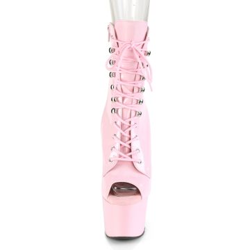 ADORE-1021 Růžové sexy kotníkové kozačky Pleaser - přední pohled ADORE-1021 Růžové sexy kotníkové kozačky Pleaser - přední pohled