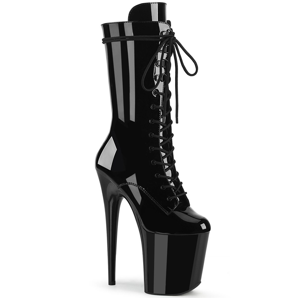 FLAMINGO-1050 Černé kozačky Pleaser | FLAMINGO-1050 Pleaser