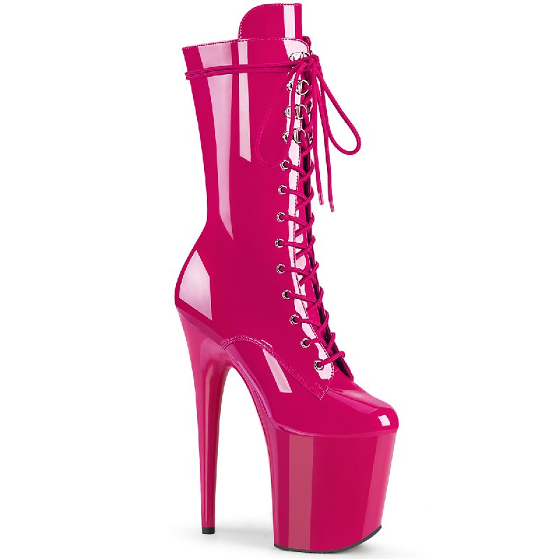 FLAMINGO-1050 kozačky Pleaser růžové