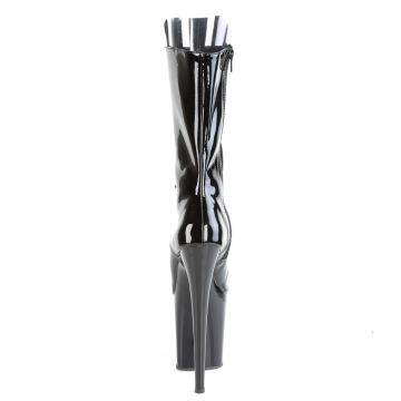 FLAMINGO-1051 Černé kozačky Pleaser Pleaser - zadní pohled