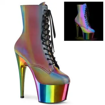 ADORE-1020RC-REFL Duhové kozačky Pleaser