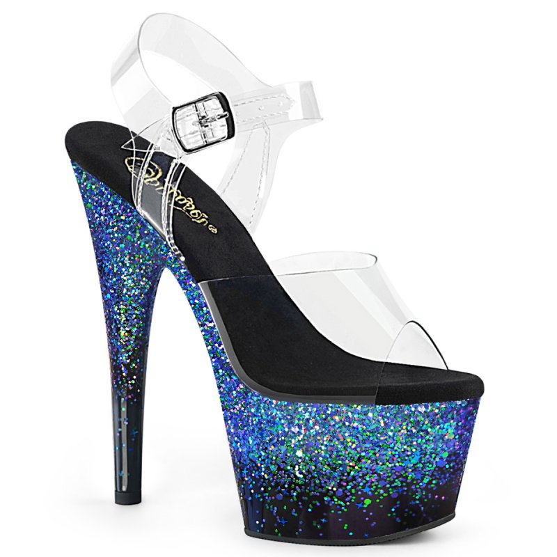 ADORE-708SS Modré sexy boty Pleaser