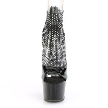 ADORE-765RM Černé sexy boty Pleaser - přední pohled