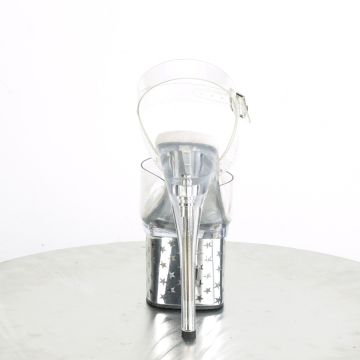 DISCOLITE-708STAR Svítící sexy boty Pleaser Pleaser - zadní pohled