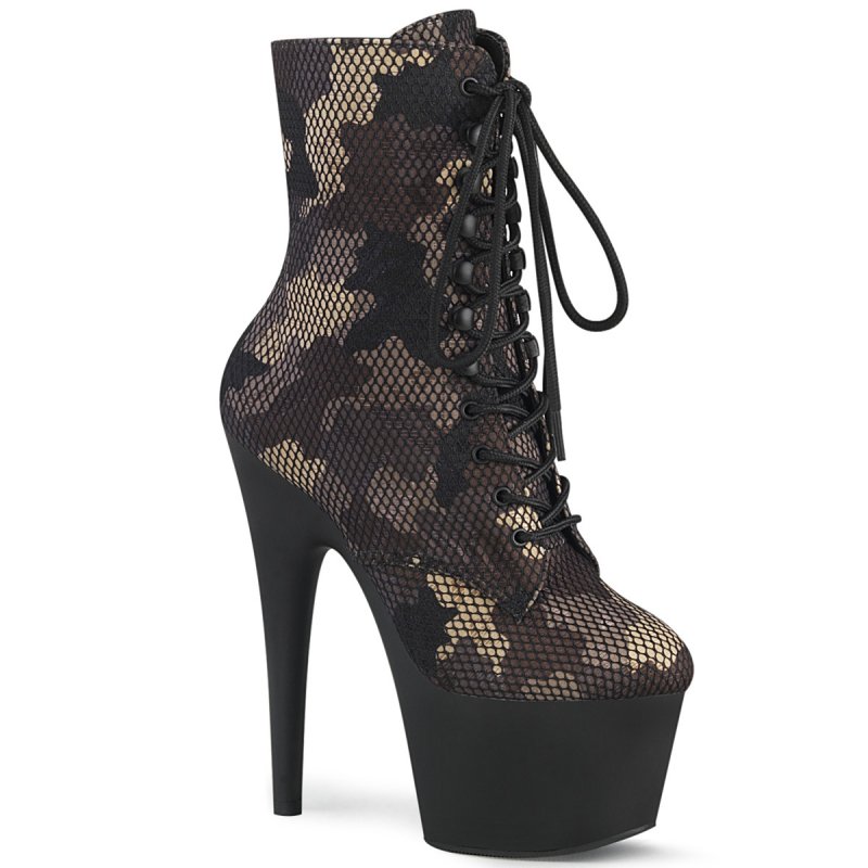 ADORE-1020CM Armádní kamufláž kozačky Pleaser