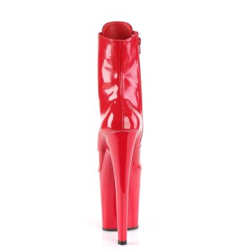 XTREME-1020 Červené kozačky Pleaser Pleaser - zadní pohled