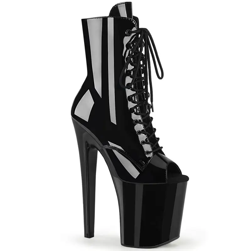 XTREME-1021 Černé kozačky Pleaser
