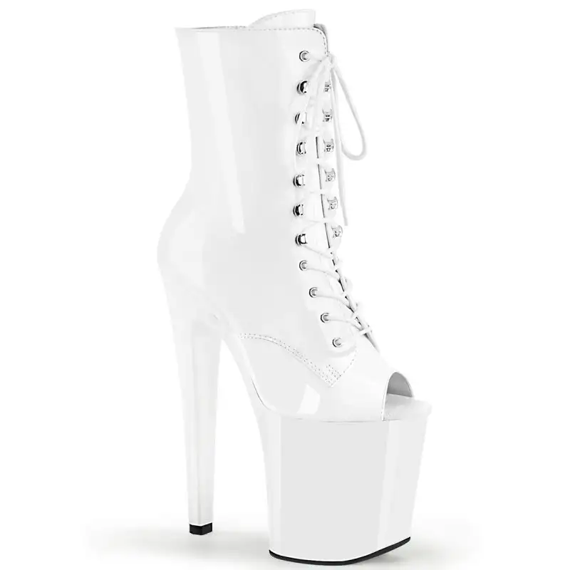 XTREME-1021 Bílé kozačky Pleaser
