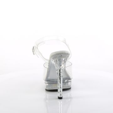 MAJESTY-508SDT Průhledné sandály Fabulicious - zadní pohled MAJESTY-508SDT Průhledné sandály Fabulicious - zadní pohled