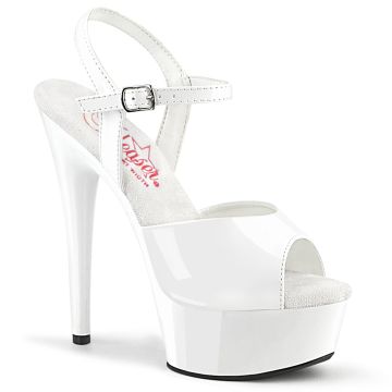 Obuv skladem EXCITE-609 Bílé sexy boty Pleaser