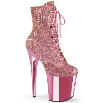 FLAMINGO-1020CHRS Luxusní růžové kozačky