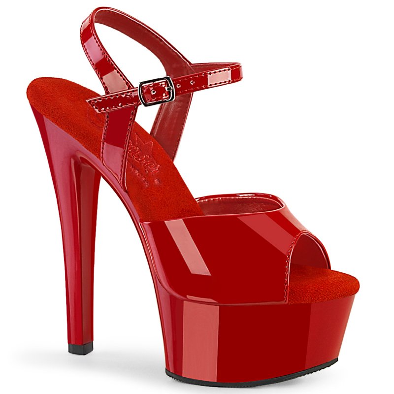 GLEAM-609 Červené sexy sandály Pleaser