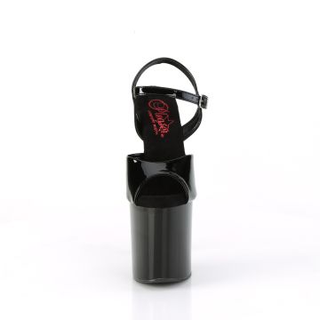 NAUGHTY-809 Černé sexy sandály Pleaser Pleaser - přední pohled