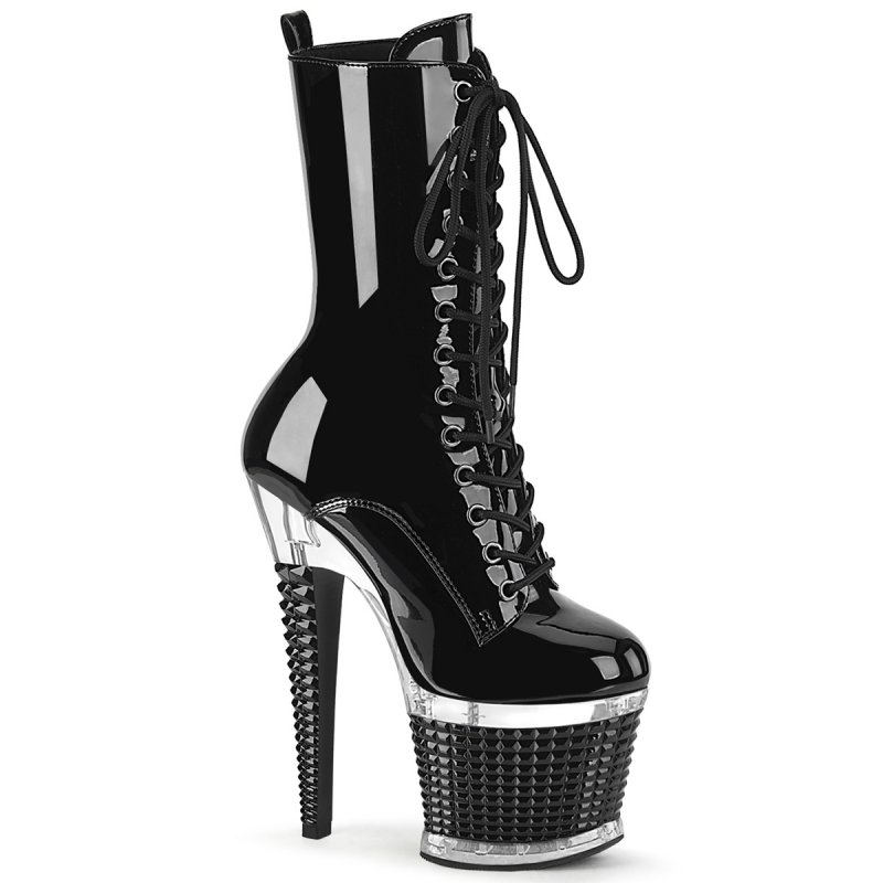 SPECTATOR-1040 Černé kozačky Pleaser