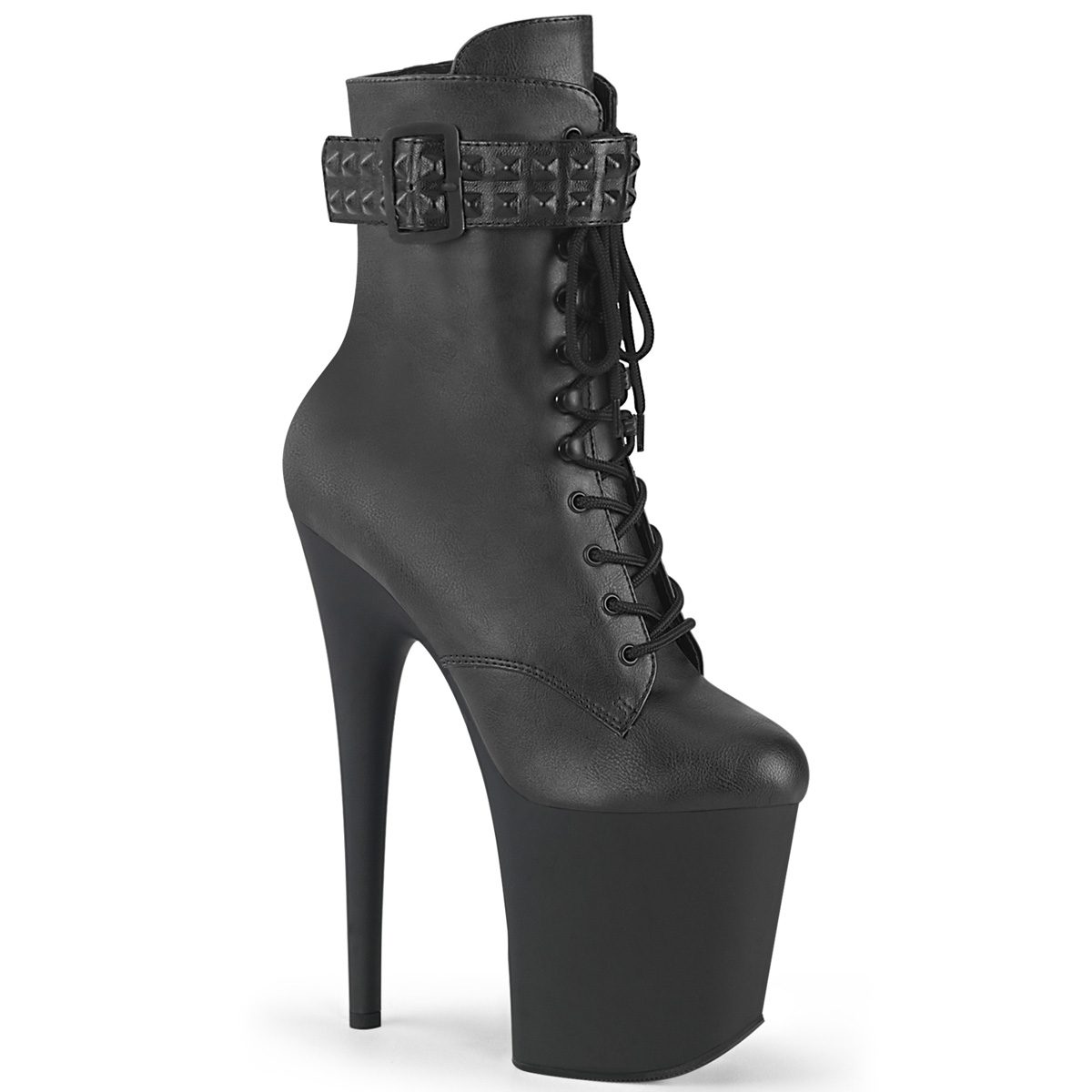 FLAMINGO-1020STR Černé sexy kozačky | FLAMINGO-1020STR Pleaser
