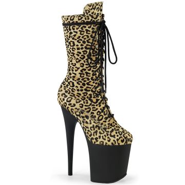 Erotické kozačky FLAMINGO-1050LP Sexy leopard Pleaser