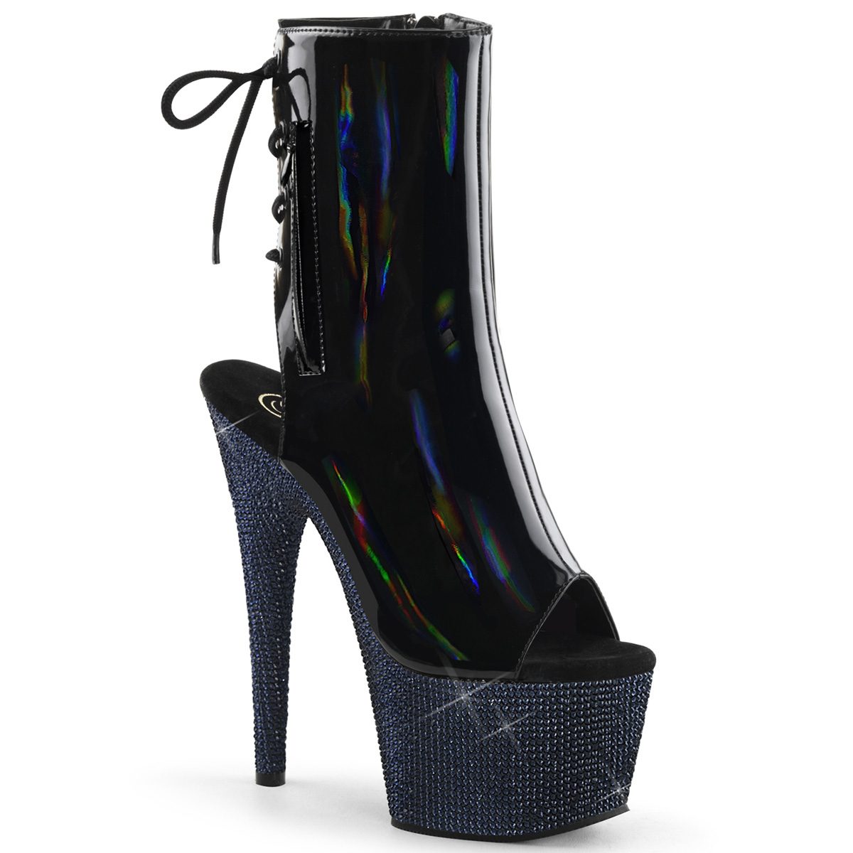 BEJEWELED-1018DM-7 Černé go-go kozačky | BEJEWELED-1018DM-7 Pleaser